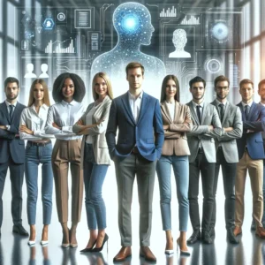 ai-genererad gruppbild på tech proffs
